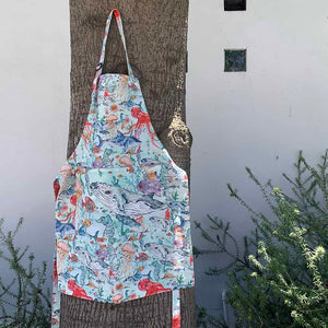 Delantal de cocina peces