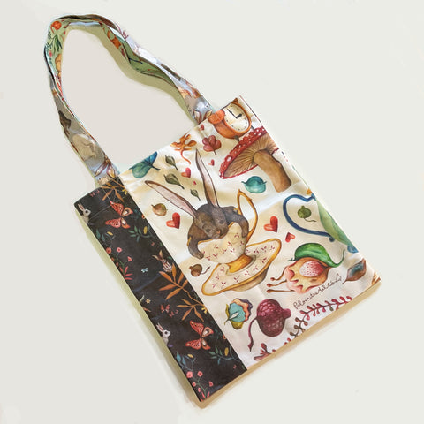 Tote Bag conejo y Alicia