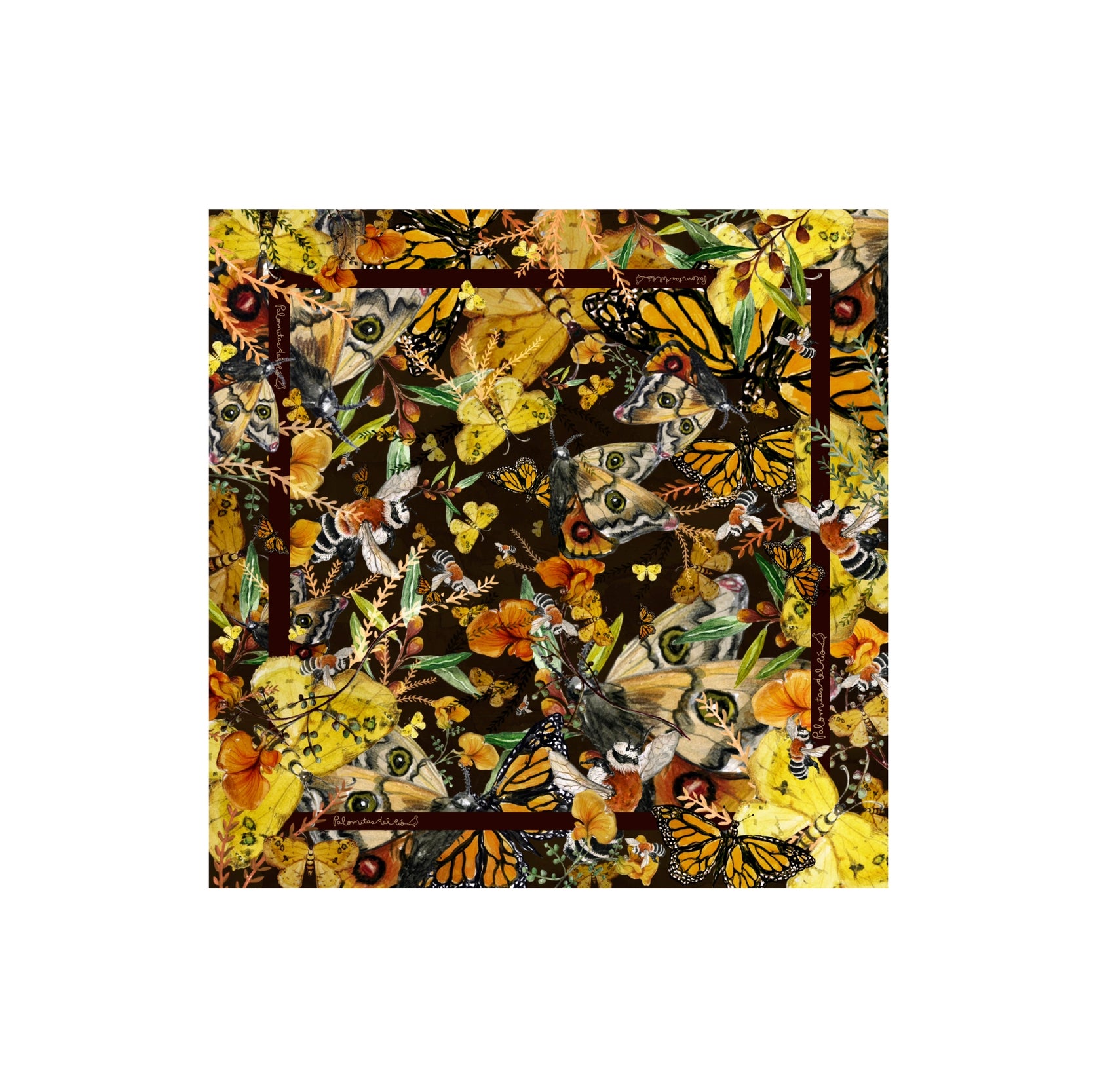 Pañuelos mini Mariposas 50x50 cm