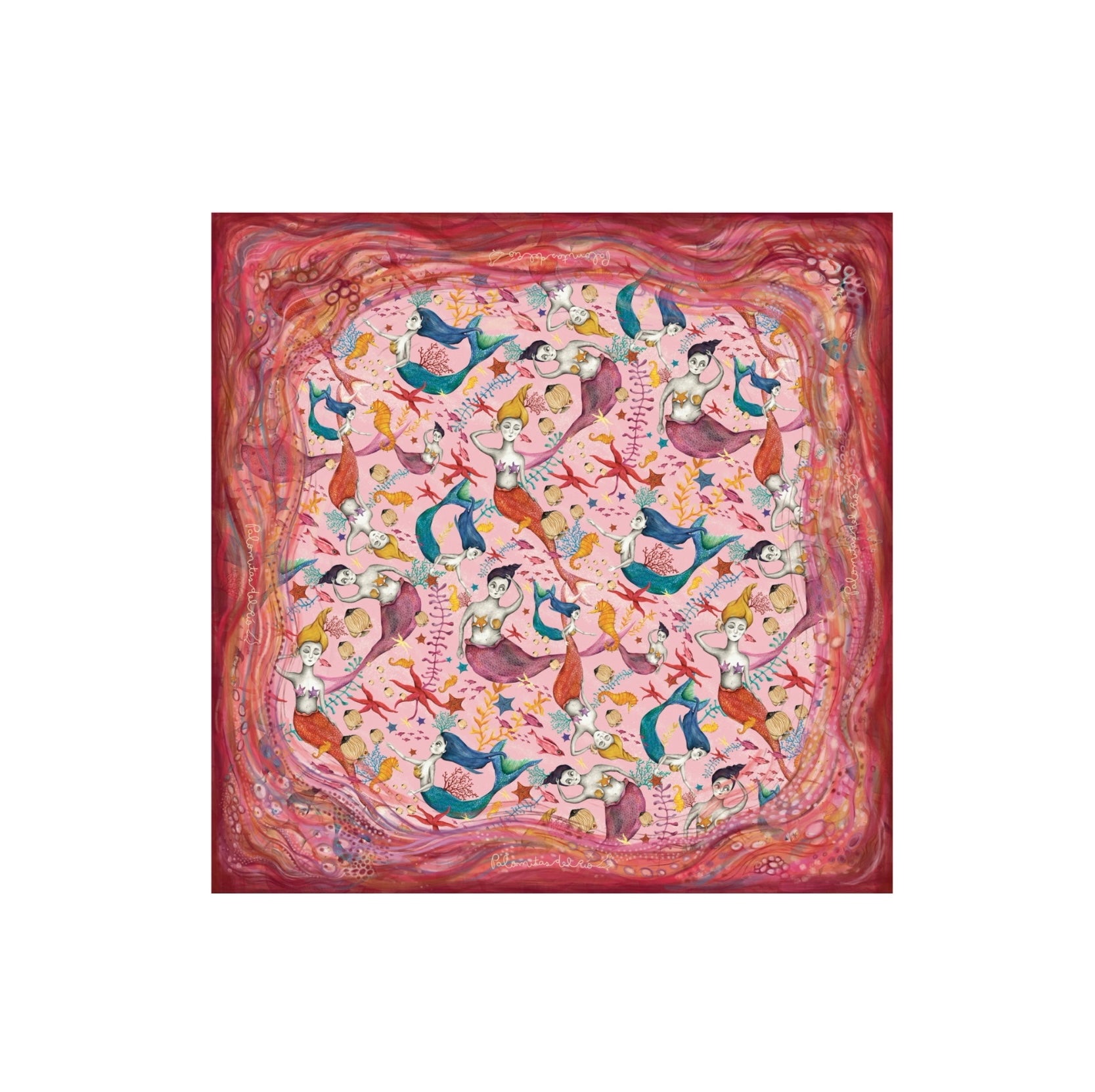 Pañuelo mini Sirenas 50x50 cm