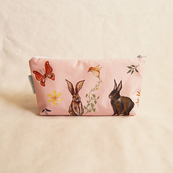 Estuche pequeño Conejitos rosado