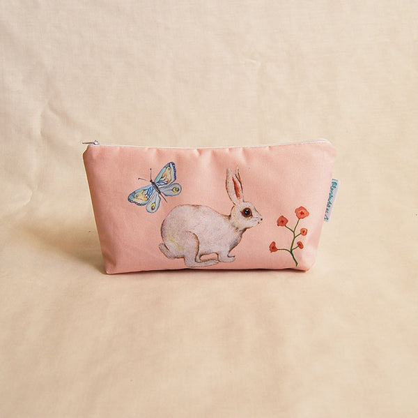 Estuche pequeño Conejitos rosado