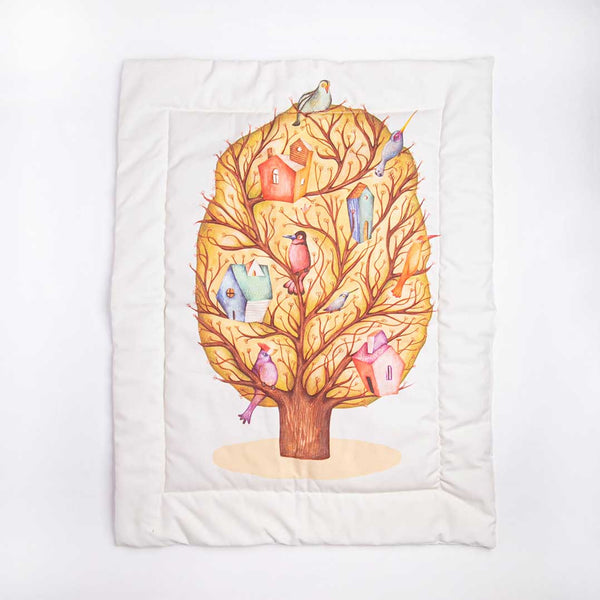 Colcha cuna pack&play Árbol pajaritos