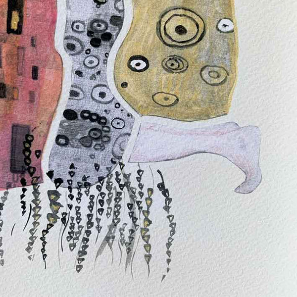 Lámina en papel de Bellas Artes "Reinterpretación de Klimt"