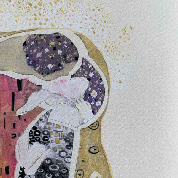 Lámina en papel de Bellas Artes "Reinterpretación de Klimt"